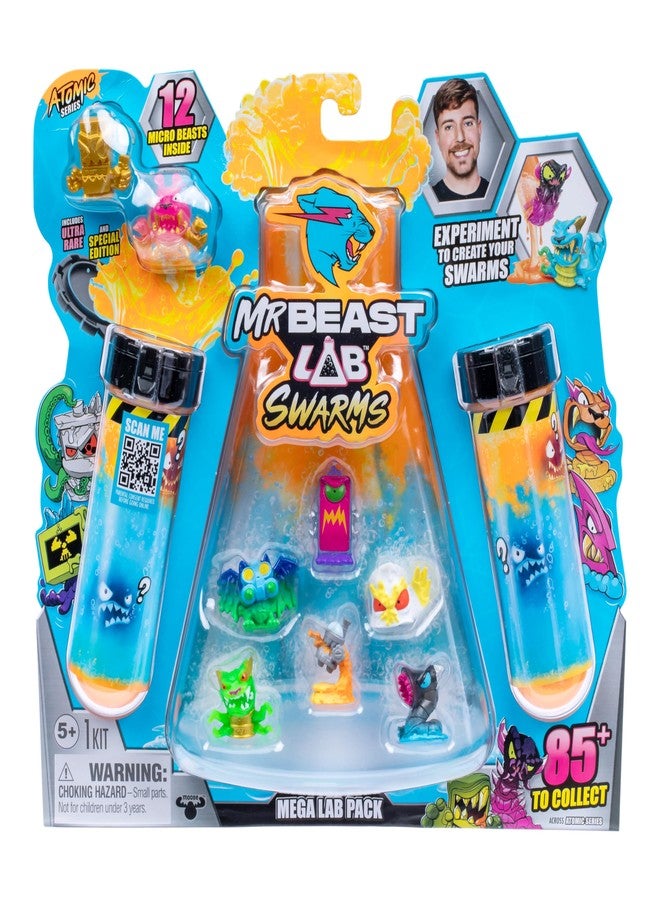 MrBeast Lab Swarms Atomic Series 12 Pack - Crab Cat, Add Water, Shake The Test Tube and Reveal 2 of 12, 1-inch (2.5 cm) MrBeast Swarms Collectible Micro Beasts. 85+ to Collect! - Image 1