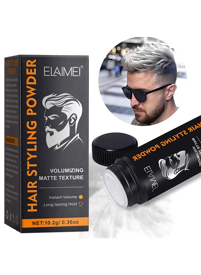 Elaimei Hair Styling Powder- Volumizing Matte Texture, Instant Volume, Long-lasting Hold, Natural & Safe Hair Styling Powder,Oil-Control,Mild Odorless and Easy to Clean, Unisex 10.2g - Image 1