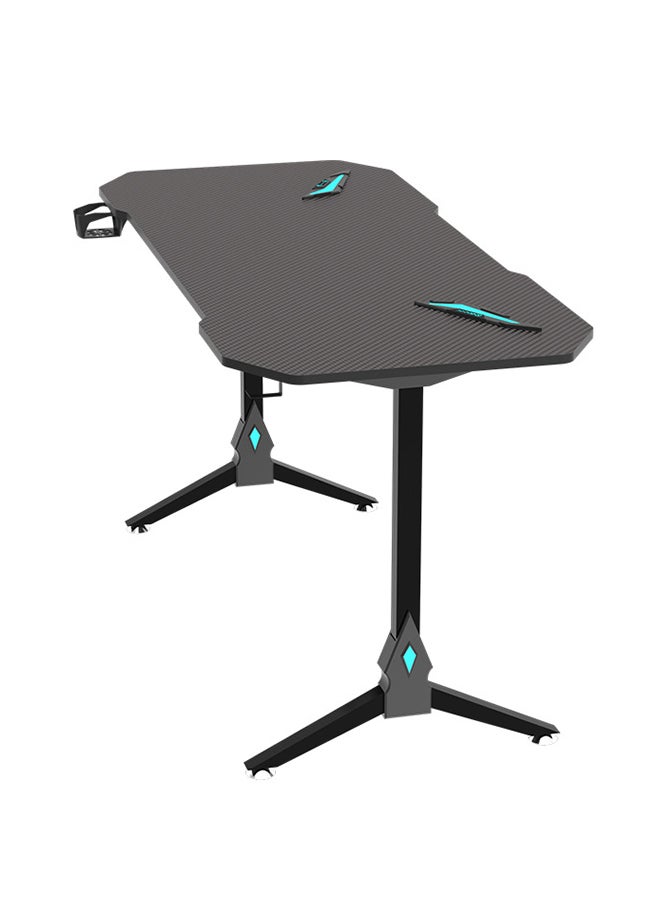 Sharpdo Gaming Desk Small Gaming Table for Kids Gift Idea PC Computer Desk Home Office Desk Workstation with Carbon Fiber Surface Game Table with Headphone Hook and Cup Holder - Image 2