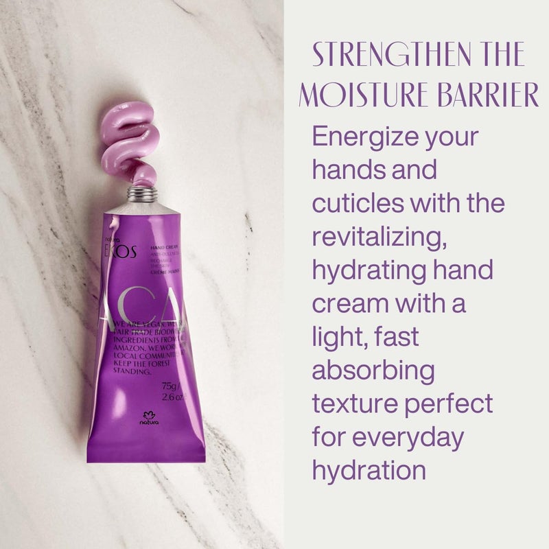 Natura - Ekos AÃ§aÃ­ Hand Cream - Anti-Dullness Hand Balm - Recharge the Skin - Fast Absorption - Skin Moisturizer - Vegan Skin Care - Brazilian Beauty Secrets - Self Care & Body Care - 1.41oz (40g) - Image 4