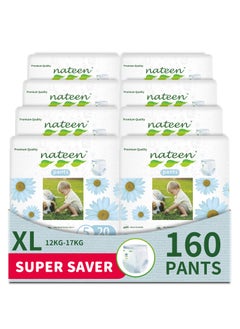 nateen Premium Care Baby Pants Diapers,Size 5(12-17kg),X-Large Baby Pull Ups,160 Count Diaper Pants,Super Absorbent,Ultra Thin Baby Diapers Pants.  - Image 1