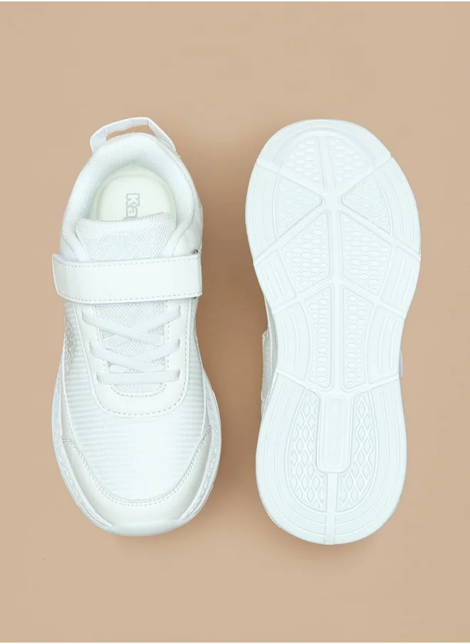 كابا Boys' Textured Walking Shoes with Hook and Loop Closure