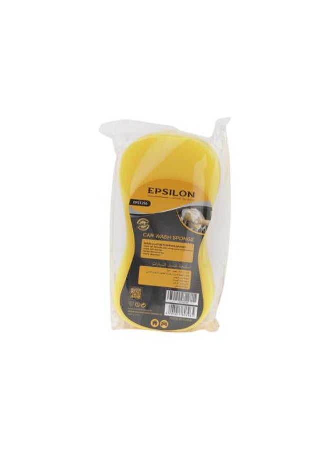 Epsilon Car Wash Sponge EPS1256 - Super Absorbent Soft Cleaning Sponge for Car Washing, Lathering & Detailing - Scratch-Free Sponge for Bonnets, Mirrors, Windscreens & Vehicle Care - Yellow - Image 2
