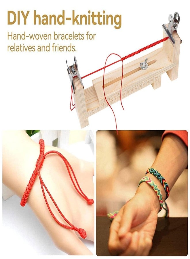Houlibify Wood Bracelet Jig, Adjustable Paracord Jig Bracelet Maker DIY Hand Knitting Wristband Jig for Bracelets Necklaces Car Hangings - Image 3