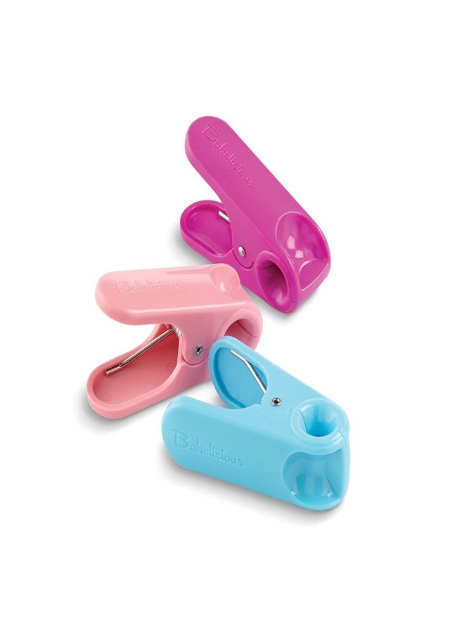 Bakelicious Decorating/Icing Bag Clips, Multi-Color, 1 x 1.5 x 2.75 inches, Set of 3 - Image 2
