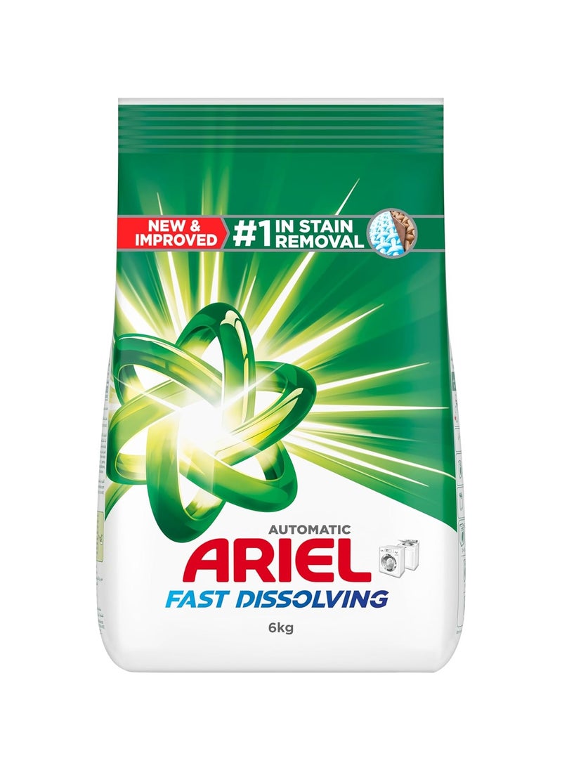 Ariel Fast Dissolving Laundry Detergent Powder Automatic 6kg  - Image 1