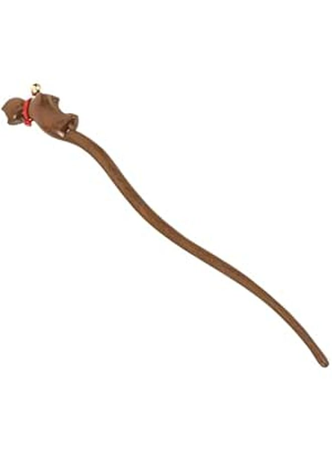 Sandalwood Cat Hair Stick Bell Vintage Chinese Hair Chopstick For Women Long Tail Wooden Hairpin Traditional Updo Hairstyles - Image 1