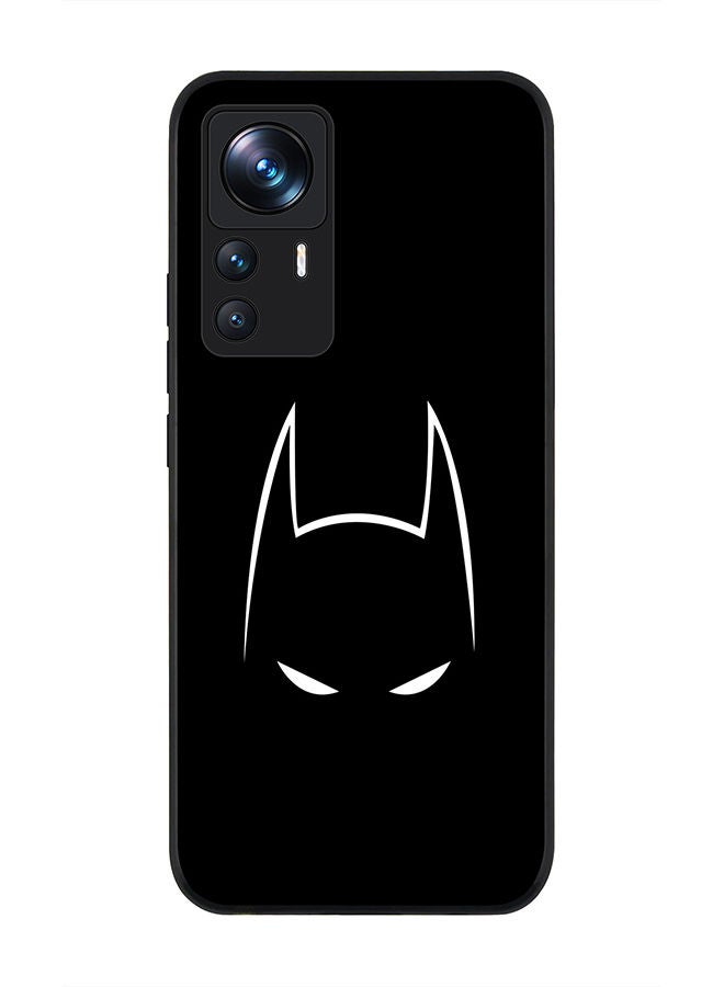 Stylizedd Rugged Black edge case for Xiaomi 12T/12T Pro Slim fit Soft Case Flexible Rubber Edges Anti Drop TPU Gel Thin Cover - Sneaky Bat - Image 1