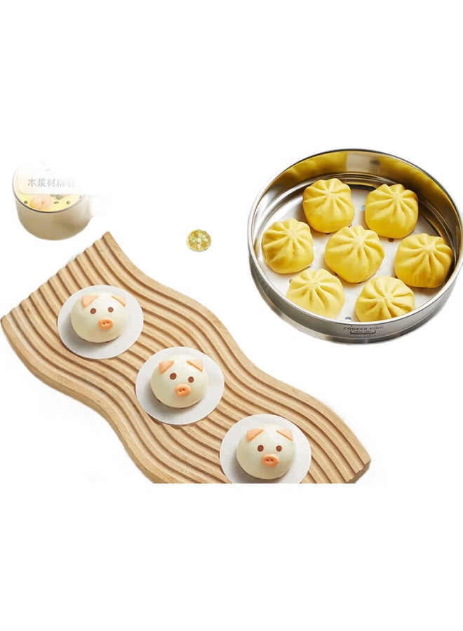 COOKER KING Chuidahuang Steamer Paper, Bun Liner, Steamed Bun Paper, Steamed Bun Liner, Disposable, 110 Pieces, 24Cm Diameter - Image 3