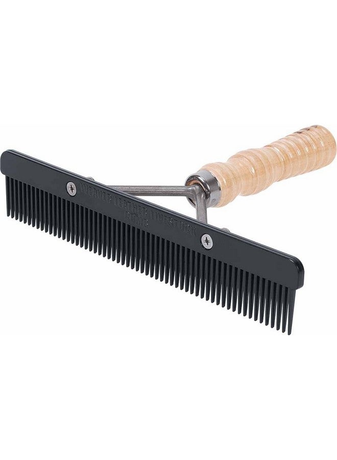 Livestock Show Comb With Wood Handle And Replaceable Black Plastic Blade, 696050