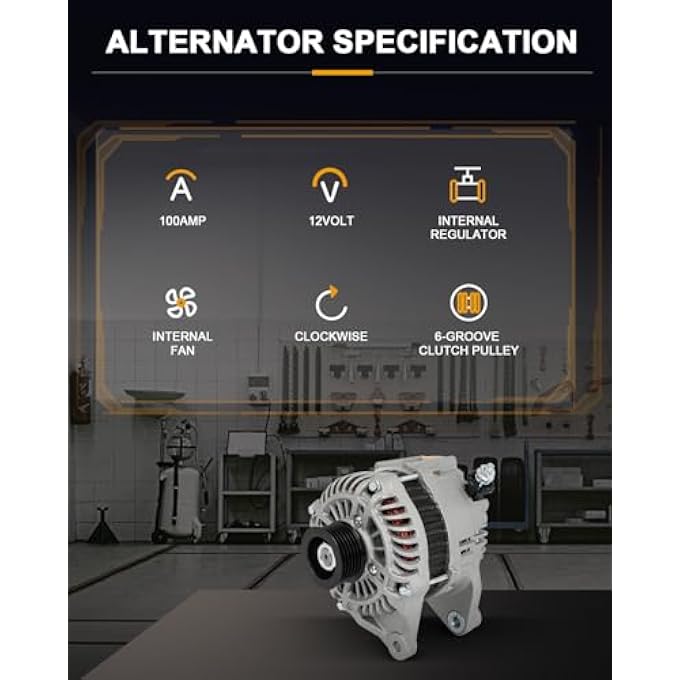 ROADFAR New Alternator Compatible for Mazda for 3 2.0L 2014-2016,for Mazda for 3/6 2.5L 2014-2016,for Mazda for CX-5 2.0L 2013-2016,for Mazda for CX-5 2.5L 2014-2016, Replace 20288 - Image 4