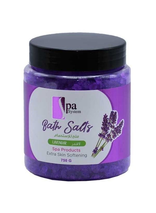 Spa System Lavender Bath Salt for Soft Skin, 750g