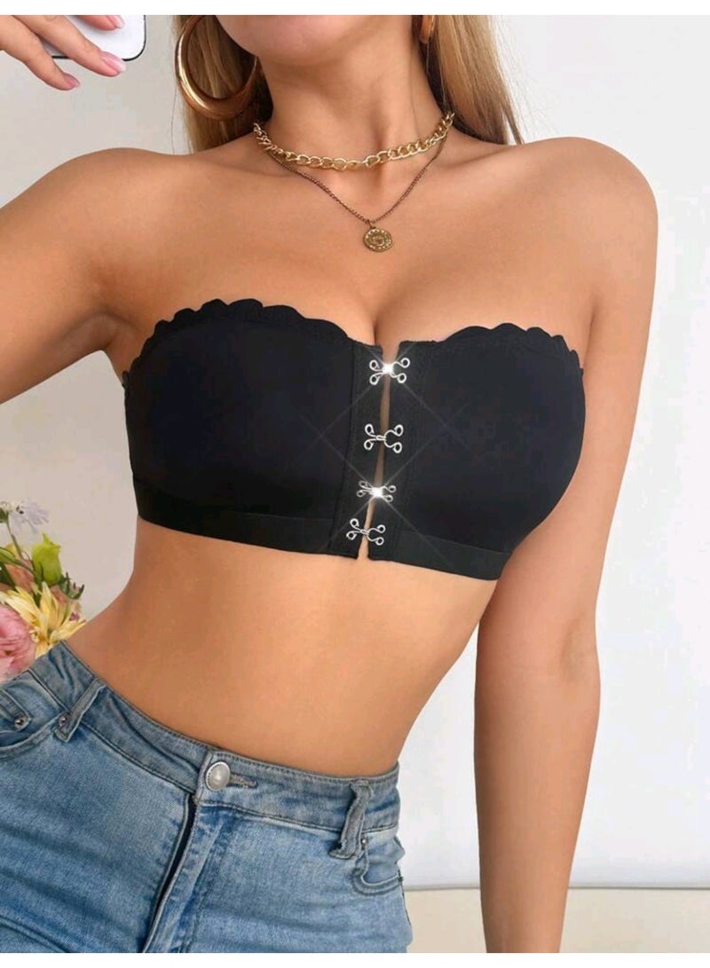 SHEIN 1Piece Women Front-Closure Bra Camisole Bralette - Image 5