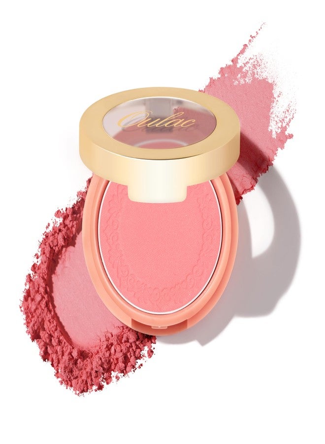 Oulac Pink Blushers for Cheeks Make up, Powder Blush For High-Pigment Colour, Long-Lasting Fade & Sweat Resistant, Vegan & Cruelty-Free, N13 Petal Blossom - Image 1