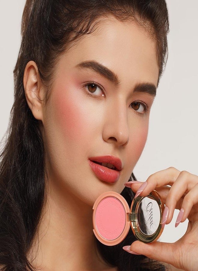 Oulac Pink Blushers for Cheeks Make up, Powder Blush For High-Pigment Colour, Long-Lasting Fade & Sweat Resistant, Vegan & Cruelty-Free, N13 Petal Blossom - Image 2