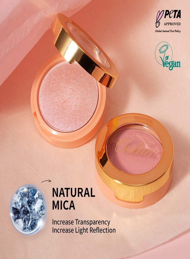 Oulac Pink Blushers for Cheeks Make up, Powder Blush For High-Pigment Colour, Long-Lasting Fade & Sweat Resistant, Vegan & Cruelty-Free, N13 Petal Blossom - Image 4