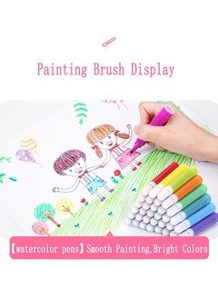 ELLEGLAM 208 PCS Art Supplies, Drawing Art Kit for Kids Adults Art Set with Double Sided Trifold Easel, Oil Pastels, Crayons, Colored Pencils, Watercolor Pens Gift for Girls Boys Artist,Pink  - Image 3
