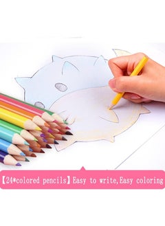 ELLEGLAM 208 PCS Art Supplies, Drawing Art Kit for Kids Adults Art Set with Double Sided Trifold Easel, Oil Pastels, Crayons, Colored Pencils, Watercolor Pens Gift for Girls Boys Artist,Pink  - Image 5