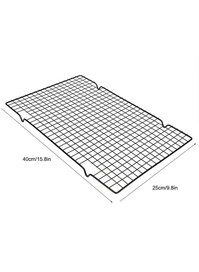 Metal BBQ Grill Mesh Grilling Net, 16 x 10 inch (40 x 25 cm), Black - Image 2