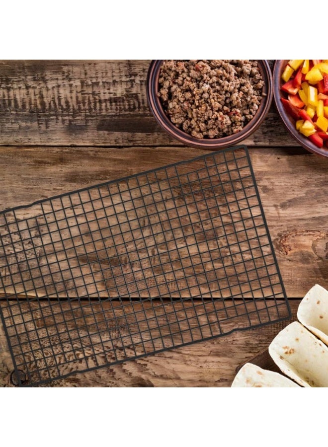 Metal BBQ Grill Mesh Grilling Net, 16 x 10 inch (40 x 25 cm), Black - Image 5