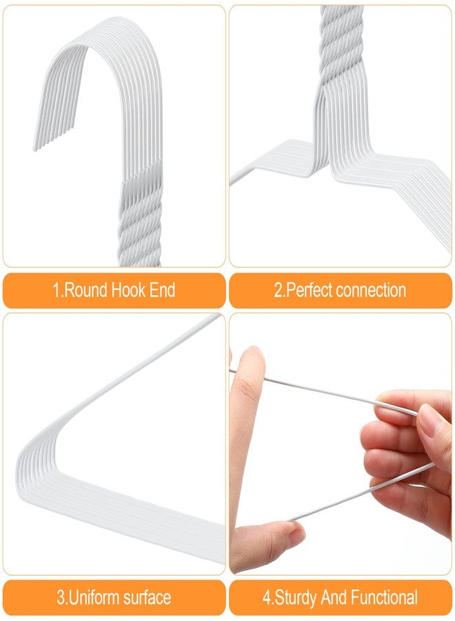 Yuntau 120 Pcs Wire Hangers Bulk Dry Cleaner Hangers 18" Caped Clothing Hangers Suit Hangers Strut Hangers for Dry Cleaners or Home - Image 3