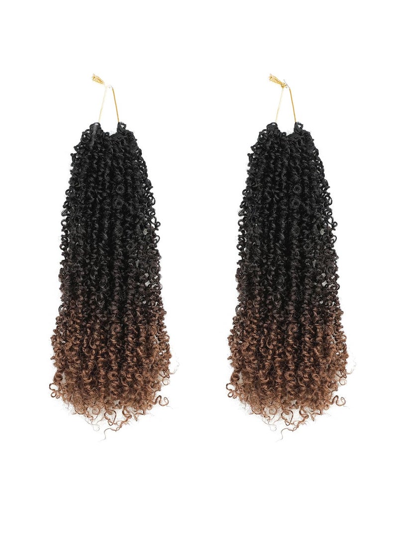 Youngther Youngther Yanky twist crochet hair PreTwisted Fluffy Spring Mini Twist with curly crochet hair for black women crochet hair pre looped Synthetic hair extension12inch 1B430 2PCS 