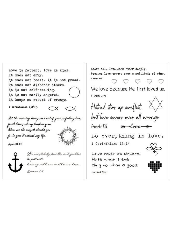 Everjoy 18+ Designs Inspirational Christian Quotes Bible Verses Temporary Tattoos About Love - 2 Sheets Powerful Scripts for Women and Men - Image 3