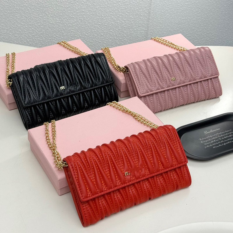 Magnetic Flip Cover Trendy Women'S New Wallet Card Holder Simple Miu Wallet Letter Versatile Lady Genuine Leather Guangzhou Bag - Image 2