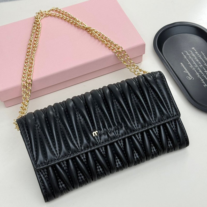 Magnetic Flip Cover Trendy Women'S New Wallet Card Holder Simple Miu Wallet Letter Versatile Lady Genuine Leather Guangzhou Bag - Image 3