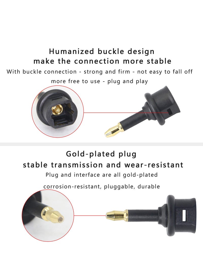 SYOSI Digital Fiber Optic Toslink to 3.5mm Jack Mini Toslink  Female to 3.5 mm Mini Male Optical Audio Connector Adapter（3 pack） - Image 3