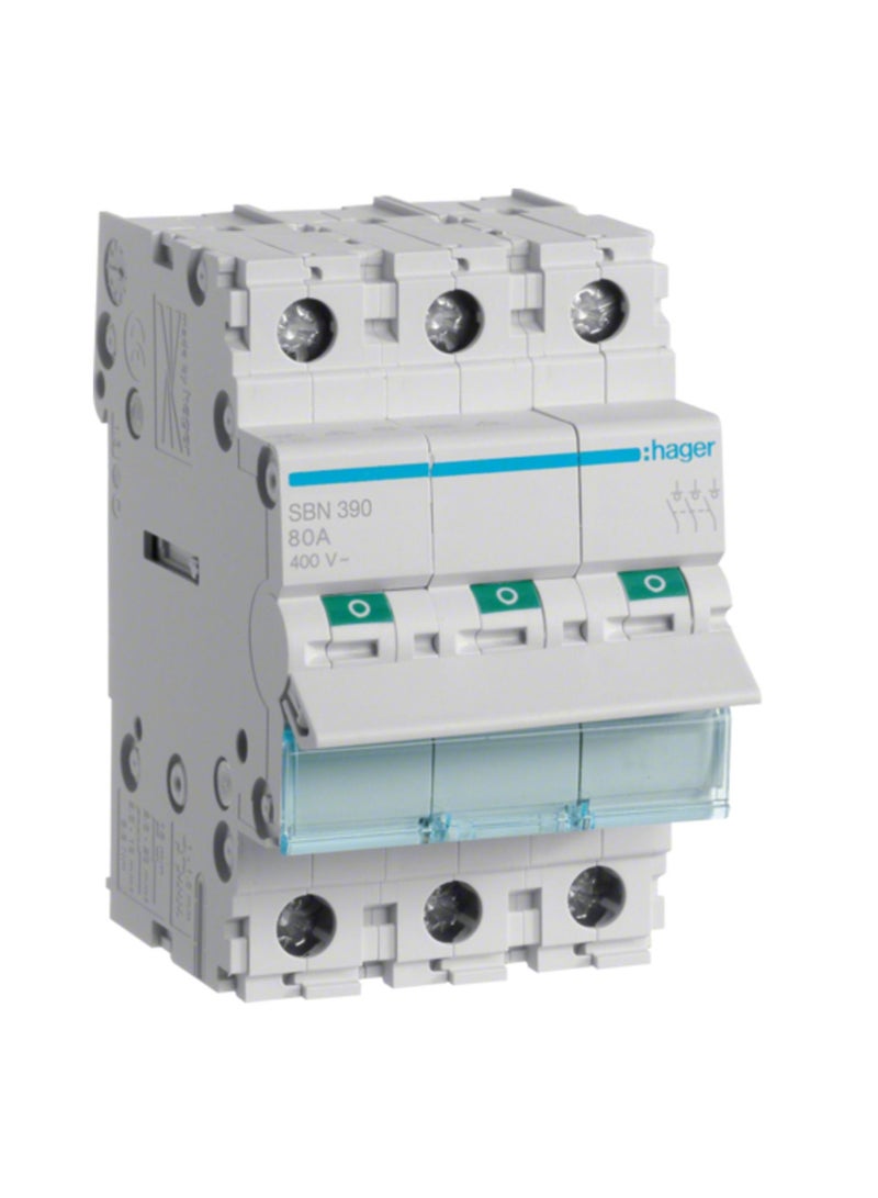 Hager HAGER 100A 3 POLE ISOLATOR SBN390N *ONEKONEKT* 