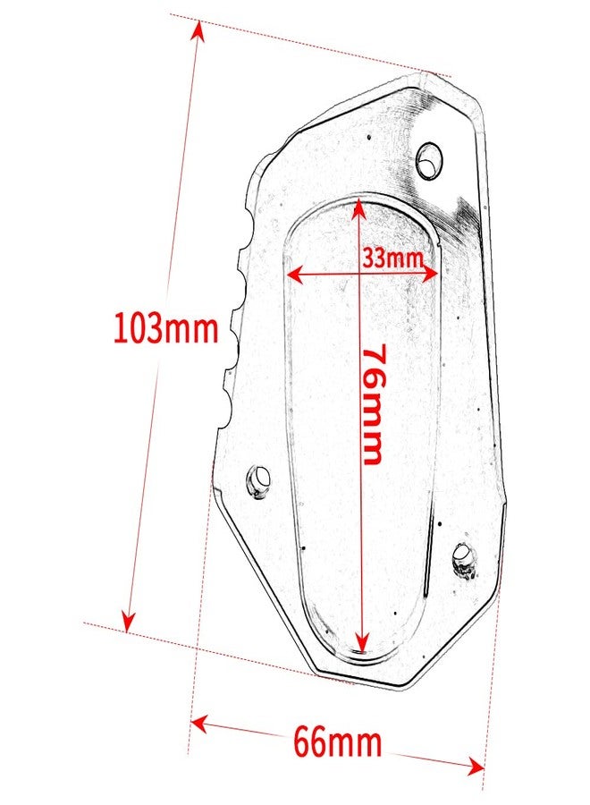 Modeer مودر لدراجة GSX-S 1000GT موديلات 2022، 2023، 2024، 2025، لوحة تمديد دعم CNC للدراجة النارية، وسادة مسند جانبي، ملحقات gsxs 1000 gt gsxs1000gt (أسود) - Image 3
