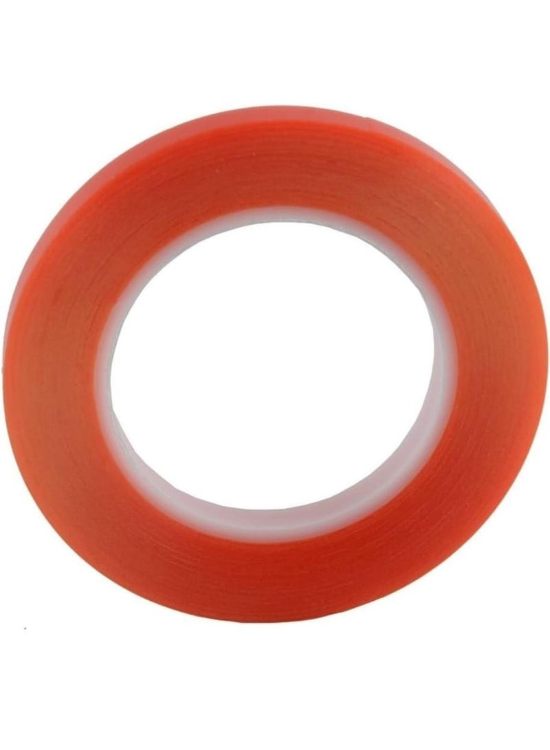 Double-Sided Adhesive Transfer Tape – Red Film Clear Acrylic – 4mm x 25m, No-Trace, Heat Resistant, Strong Bond – Ideal for Laptop & Phone LCD Repair, Electronics, Crafts & LED Strips  - Image 3