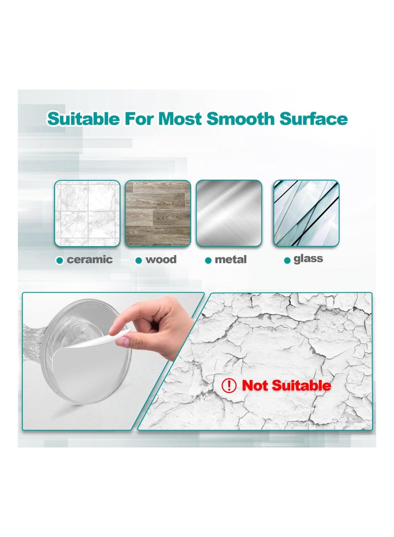 KASTWAVE حبس أبواب سيليكون شفاف، حابس أبواب سيليكون لاصق ذاتياً خارجي، حبس أبواب مطاطي متين وقابل للاستخدام مرة أخرى، لا حاجة للحفر، حبس صامت بدون أثر، 8 قطع - Image 3