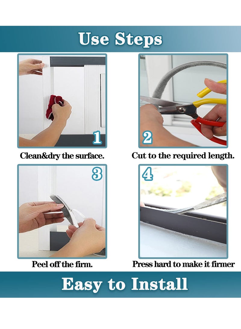 SelfAdhesive Weather Stripping Seal for Windows and Doors, 10M Felt Insulation Solution for Energy Efficiency - Image 5