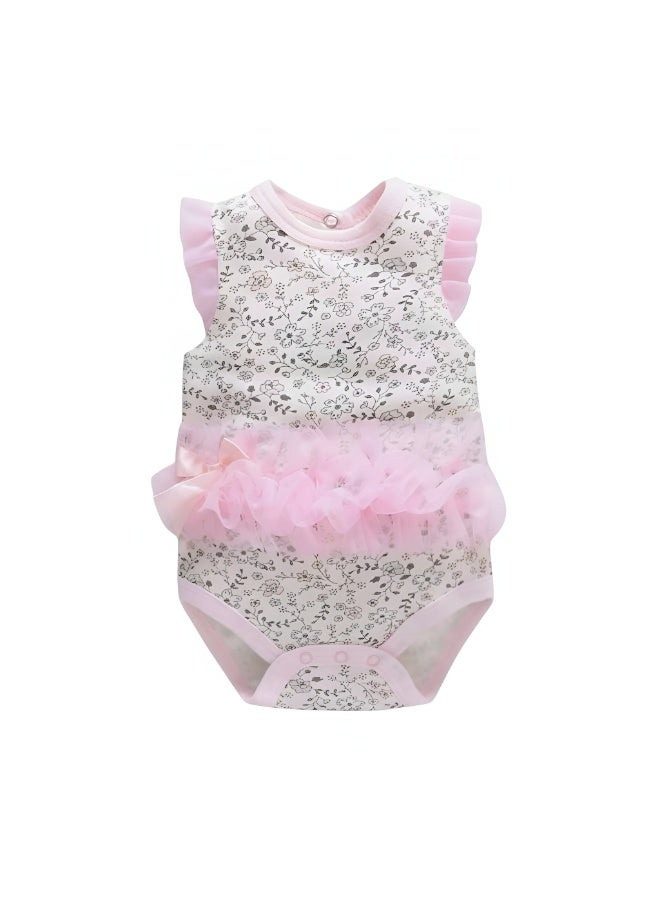 Bambimici Zairah Floral Print Ruffled Bodysuit Dress - Image 3