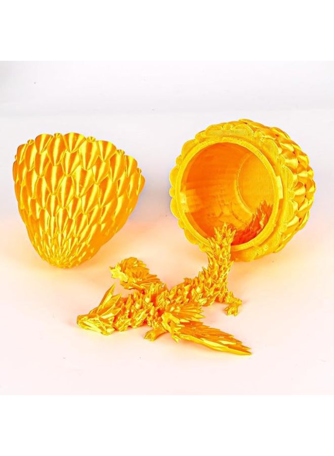3D Printing Dragon Egg Suit Wings Flying Dragon Egg Suit Gift Online Red Creative Ornaments Handmade-Color:Dragon Scale Egg Set With Wings Gold 13cm+22.5cm Dragon  - Image 1