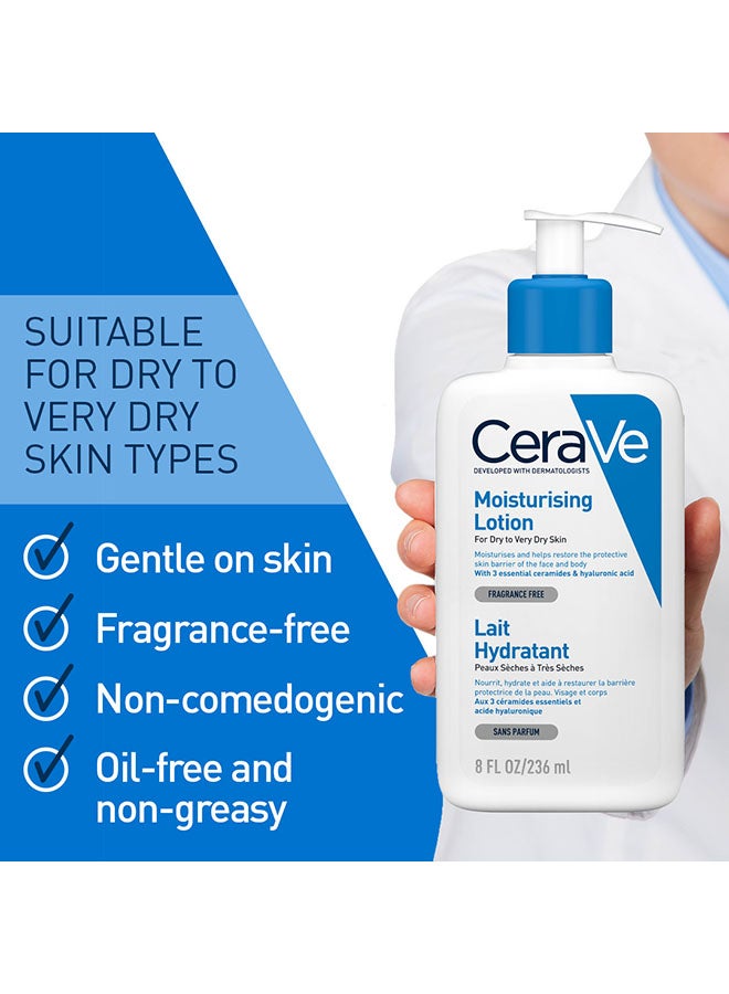 CeraVe Moisturizing Lotion 236ml + Foaming Cleasner Face Wash 236ml Pack - Image 3