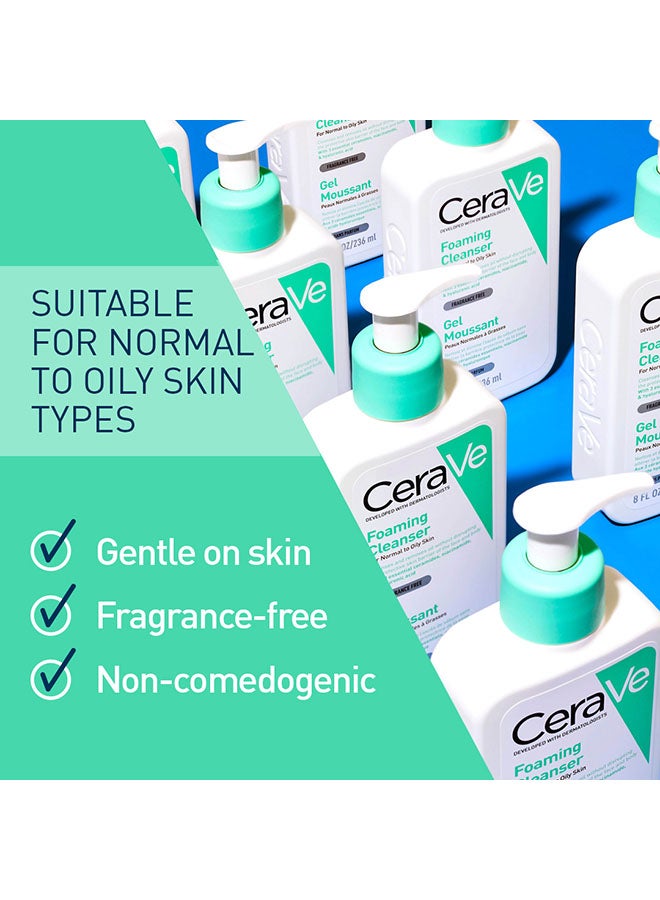 CeraVe Moisturizing Lotion 236ml + Foaming Cleasner Face Wash 236ml Pack - Image 5