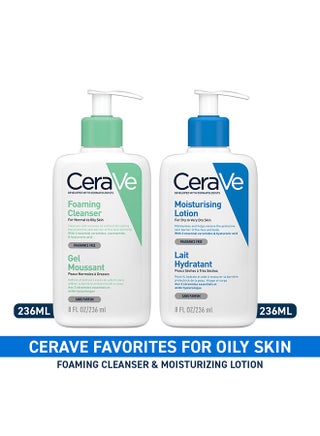 CeraVe Moisturizing Lotion 236ml + Foaming Cleasner Face Wash 236ml Pack - view 2