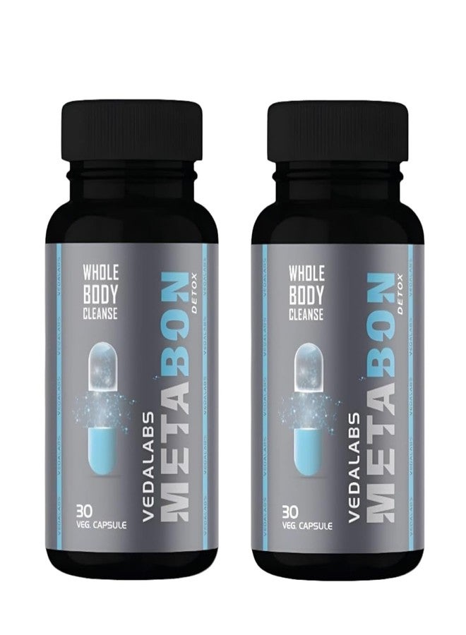 Whole Body Cleanse Metabon Detox Supplement, 30 Vegetarian Capsules, with Liver Support and Immune System Boost (2) - Image 1