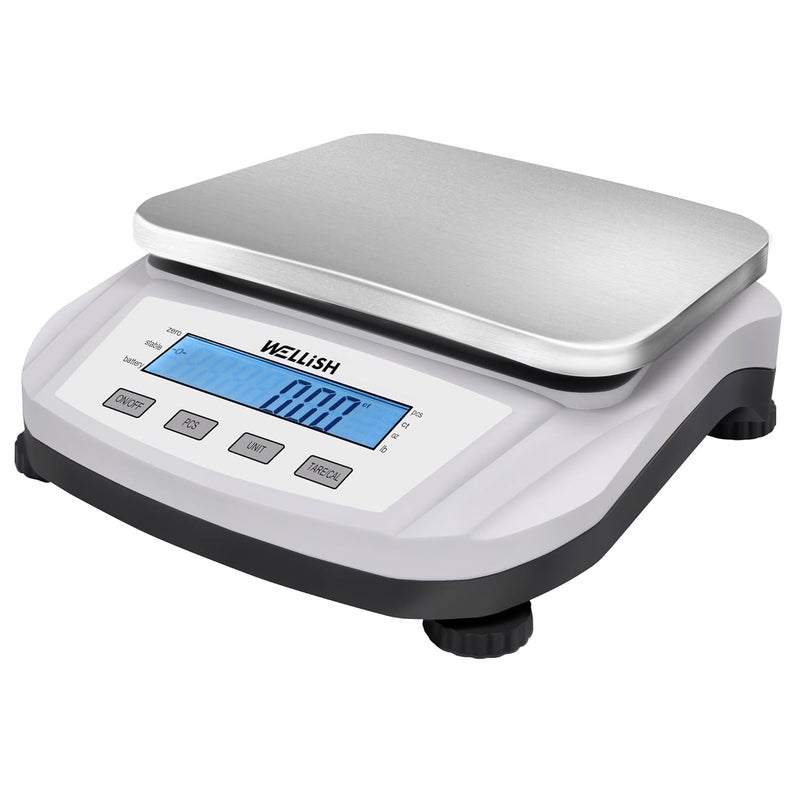 WELLiSH Lab Scale 5000g/0.01g High Precision Digital Scale Analytical Balance Electronic Scale for Kitchen Lab Weighing - Image 1