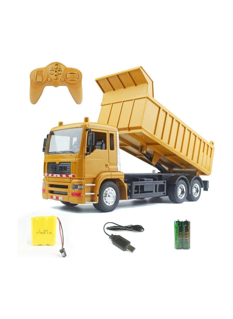 HEXABEX Unloading truck 8 -way factories Remote Control Truck RC Construction Dump Truck Toy for Boys Sound and Lights Electric Car Gift High Speed Car Racing Car Off-road Vehicle Car Educational Toys  - Image 1