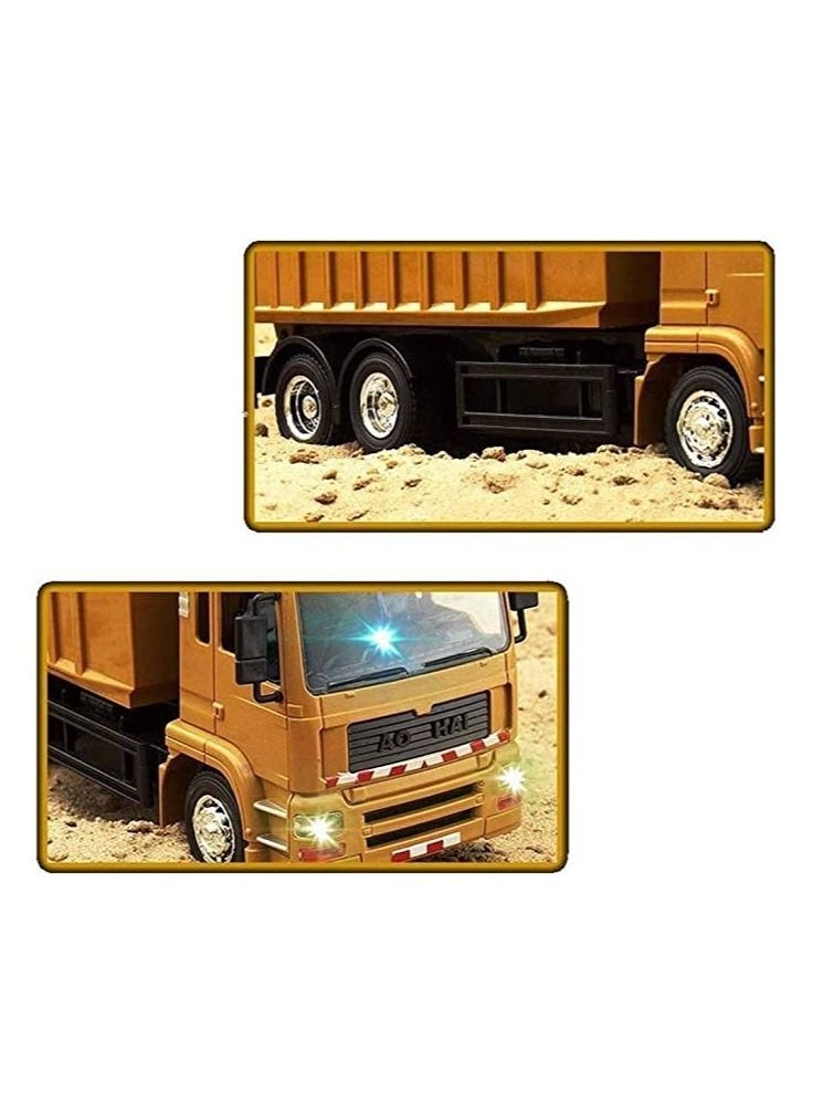 HEXABEX Unloading truck 8 -way factories Remote Control Truck RC Construction Dump Truck Toy for Boys Sound and Lights Electric Car Gift High Speed Car Racing Car Off-road Vehicle Car Educational Toys  - Image 2