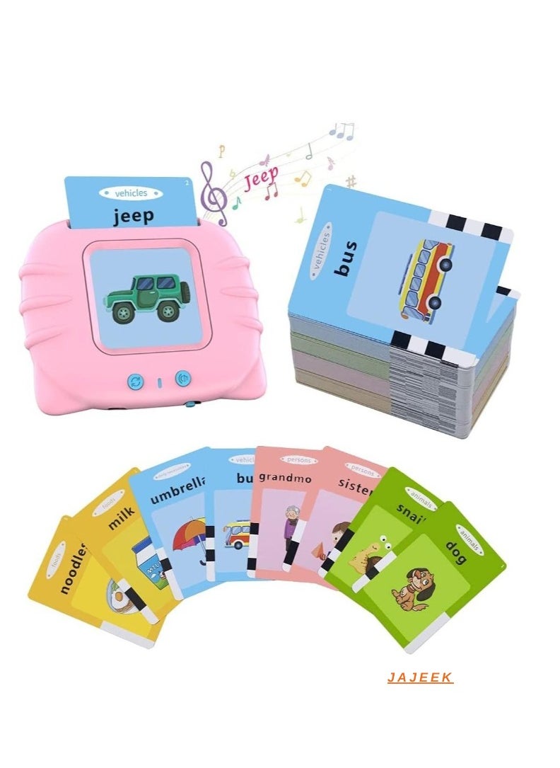 JAJEEK Flash Cards for Toddlers 2-7 Years Old  112 Talking Flash Cards 224 Words | Speech Therapy & Autism Toys | Audible Early Learning Educational Toys for Babies | Perfect for Vocabulary Building & Cognitive Development  - Image 1