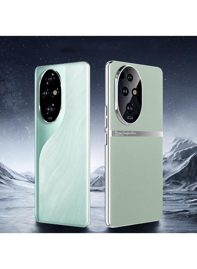 Green Tiger Case For Honor 200 Electroplating Plain-leather All-inclusive Shockproof Phone Case - Image 4