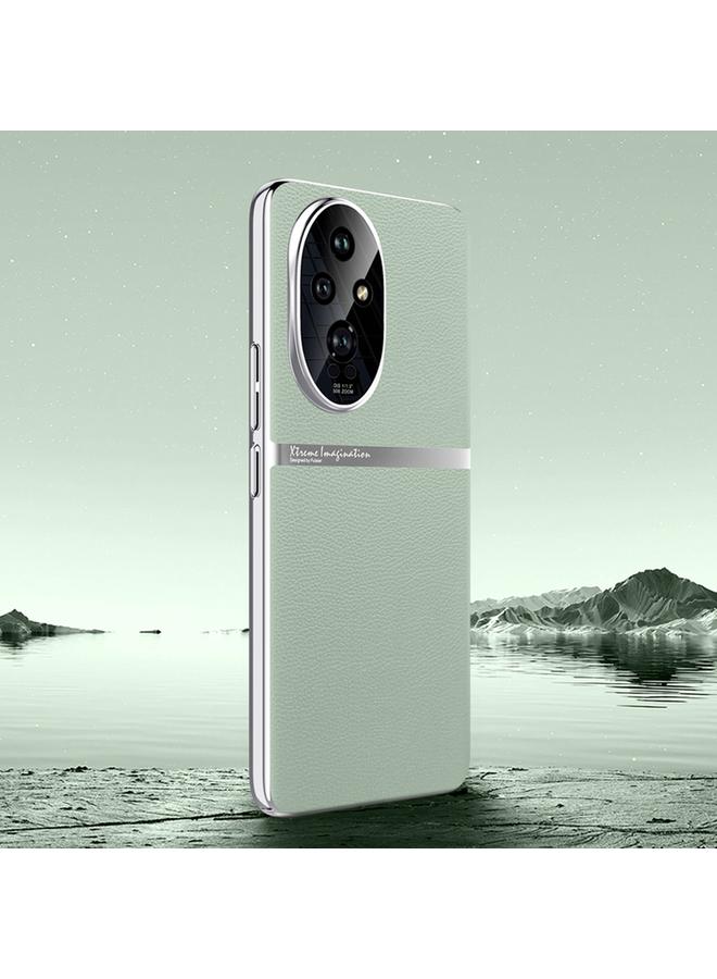 Green Tiger Case For Honor 200 Electroplating Plain-leather All-inclusive Shockproof Phone Case - Image 1