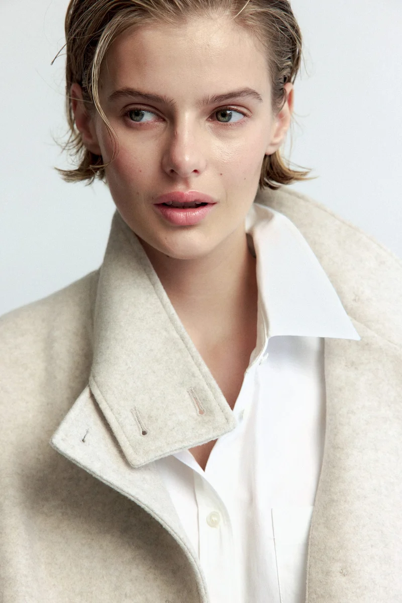 H&M  Felted funnel-collar jacket for Women | Best Price UAE