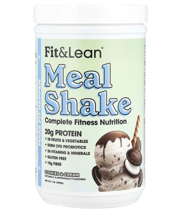 Fit & Lean Meal Shake Complete Fitness Nutrition Cookies & Cream 1 lb (450 g)