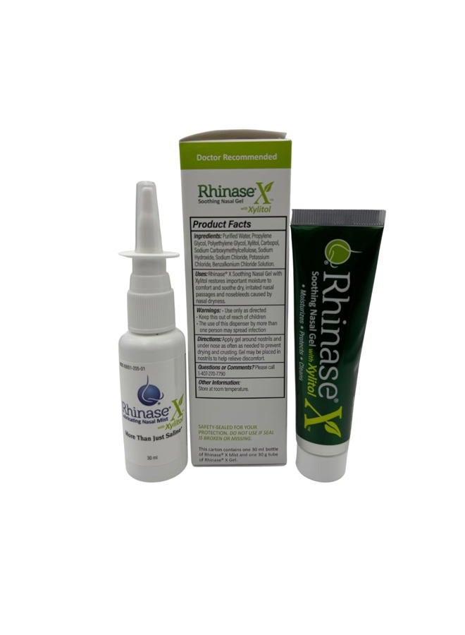 Rhinase X Combo Pack - Nasal Gel (30g) & Spray (30ml) for Complete Nasal Relief from: Dryness, Congestion, Post Nasal Drip, and Allergies. Retain Moisture for Dry Nose Relief - Image 3